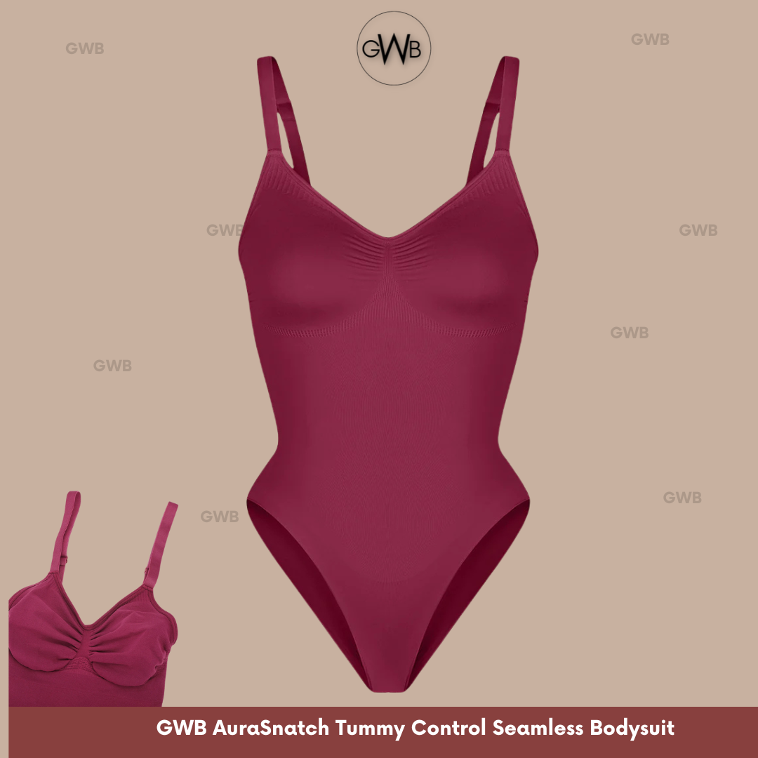 NEW! GWB AuraSnatch Tummy Control Butt Lift Seamless Bodysuit Black