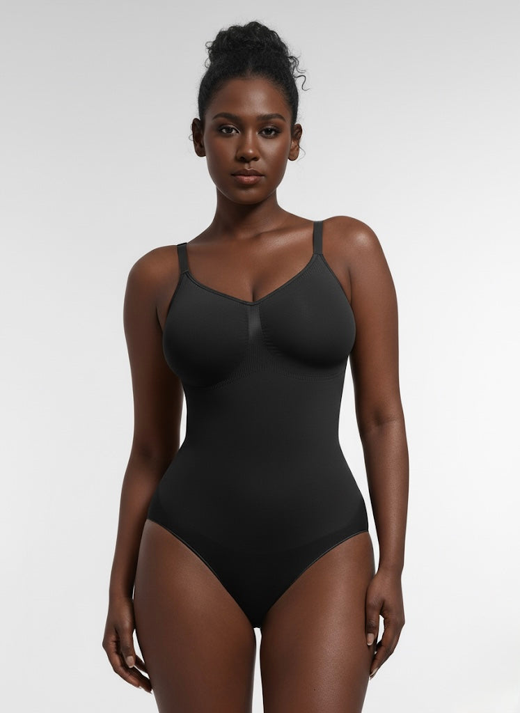 GWB AuraSnatch Tummy Control Butt Lift Seamless Shapewear Bodysuit Burgundy