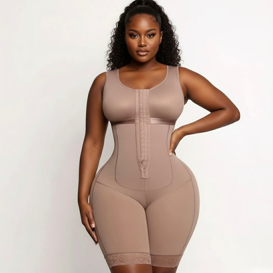 GWB Short Sleeve Knee Length 360 Faja Colombia Shaper Stage 2 Postpartum Post Surgery Garment