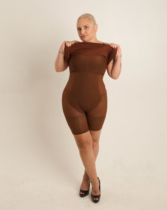 SKxN Luxe Built in Shape-wear Summer Short Dress - Black