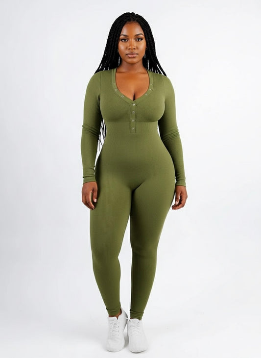 GWB Cozee Snatching Jumpsuit Green