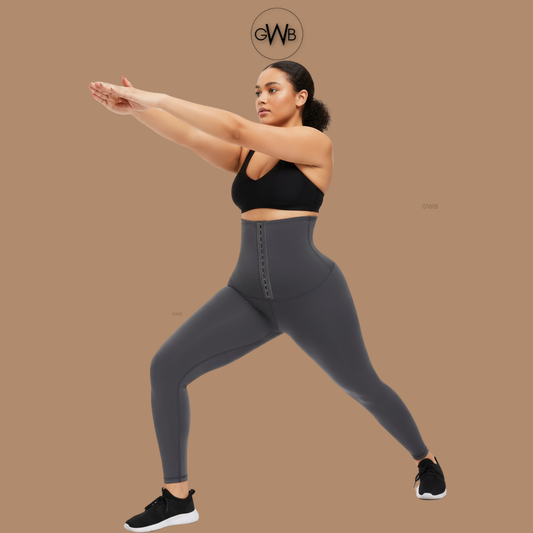 GWB High Waist Tummy Control Shapewear Leggings Blue