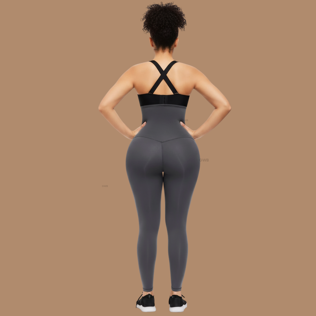 GWB High Waist Tummy Control Shapewear Leggings Blue