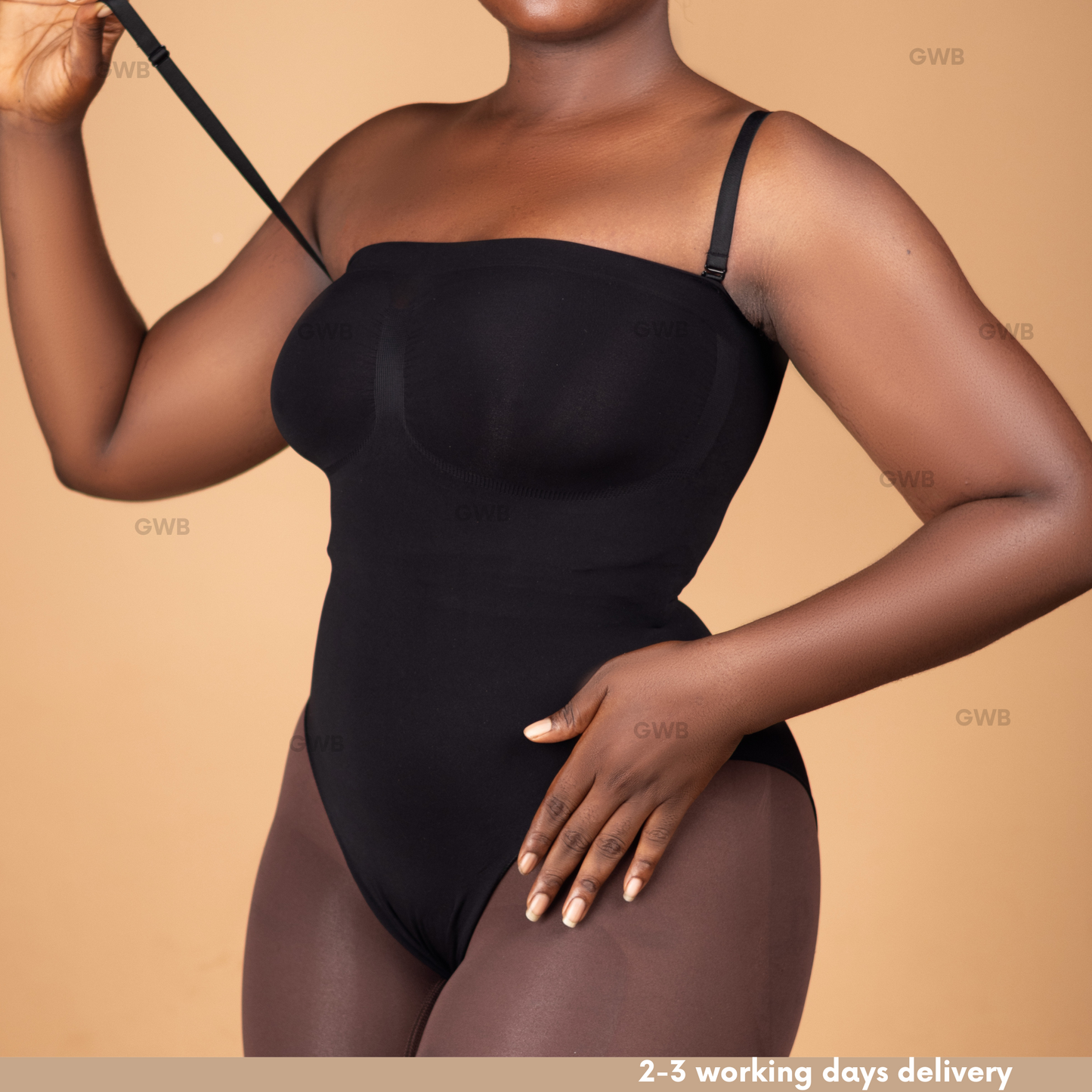 GWB Sculpt Removable Straps Tummy Control Bodysuit Shape-wear