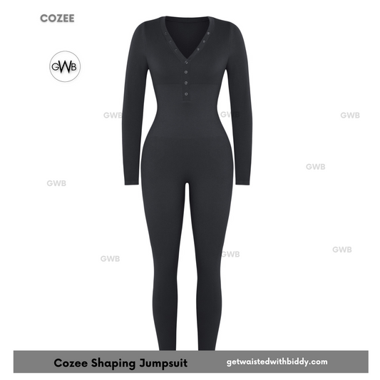 NEW! GWB Cozee Loungewear Jumpsuit Bodysuit Black