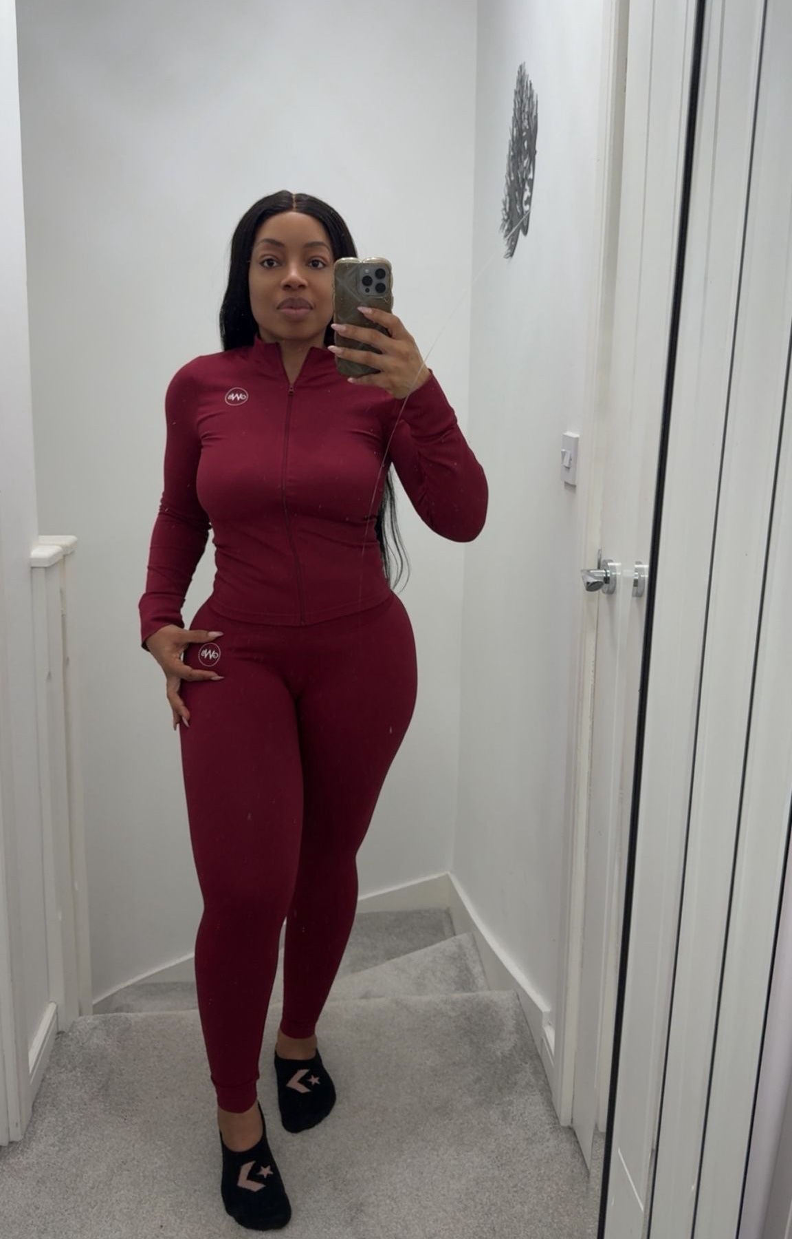 Noir Maroon Activewear 2 Piece Gym Set - Limited Edition