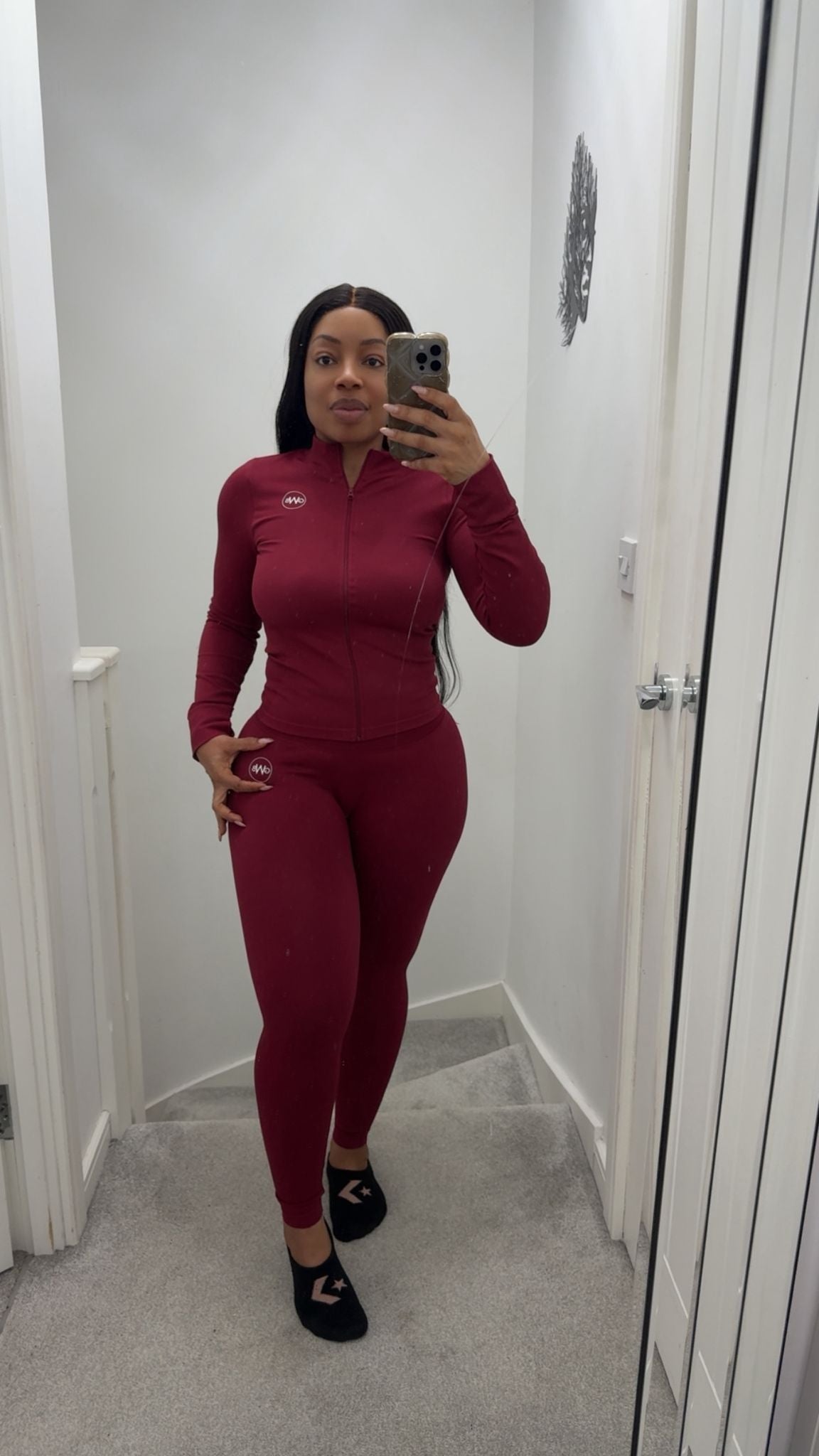 Noir Maroon Activewear 2 Piece Gym Set - Limited Edition
