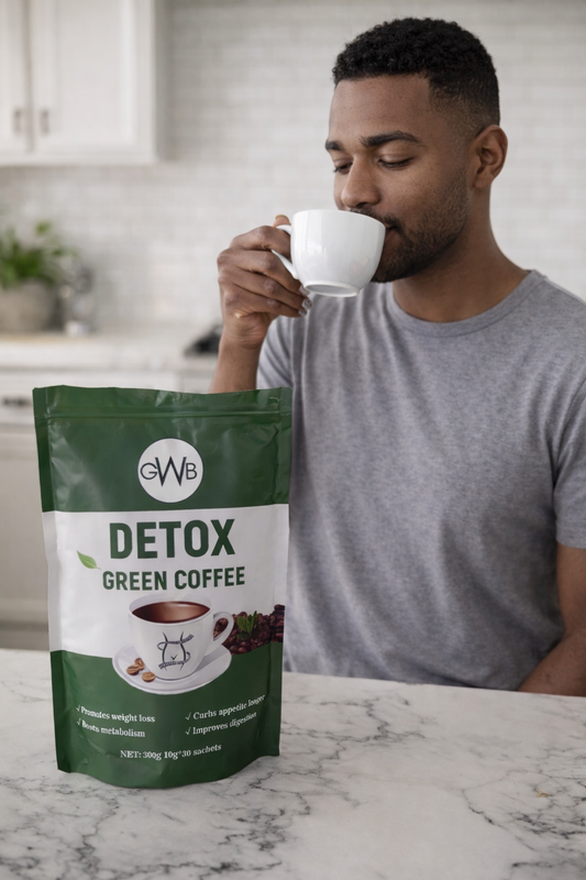GREEN DETOX COFFEE – Premium Slimming & Wellness Blend | 30 Sachet