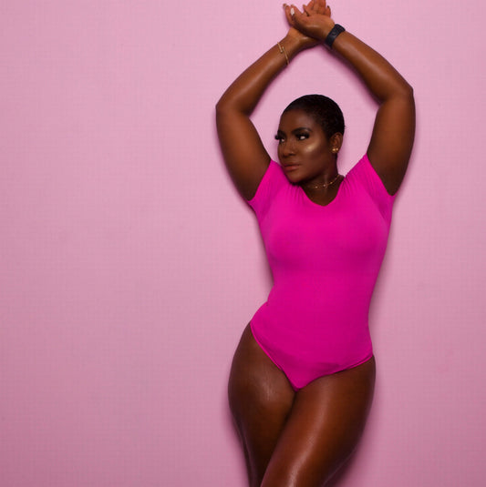 NakxD Shaping Tummy Control Shaping Bodysuit Pink