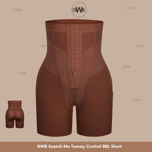 NEW! GWB Snatch Me Tummy Control BBL Short 2.0 - Black
