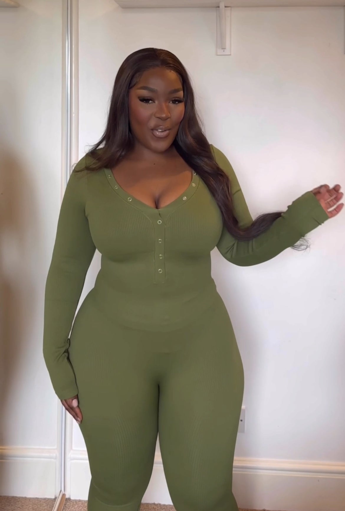 GWB Cozee Loungewear Jumpsuit Green
