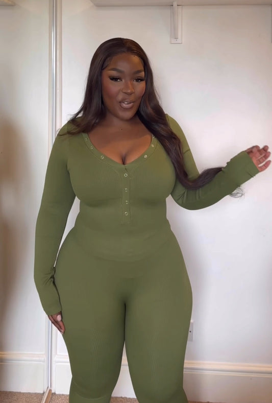 GWB Cozee Loungewear Jumpsuit Green