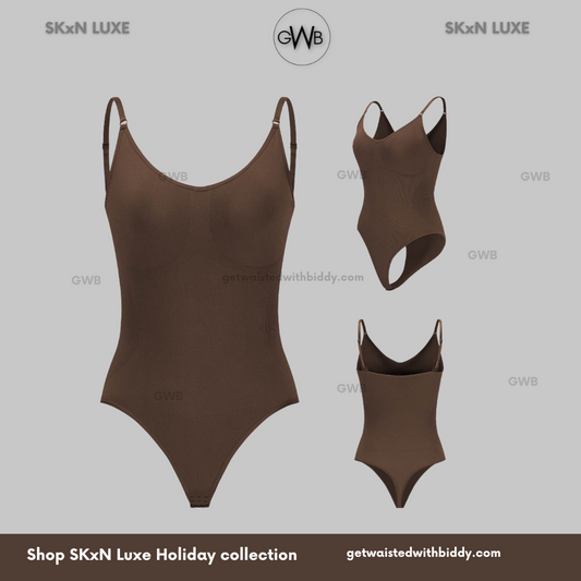 GWB SkxN Luxe Shapewear Tummy Control Low Back Thong Bodysuit