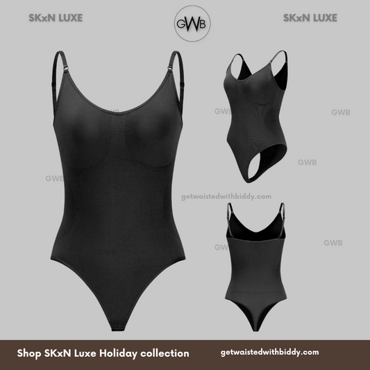 GWB SkxN Luxe Shapewear Tummy Control Low Back Thong Bodysuit