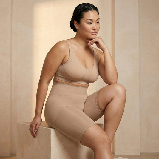 Nude SkxN Luxe High Waist Tummy Control Butt Lift Seamless Anti-Chaffing Shapewear Short