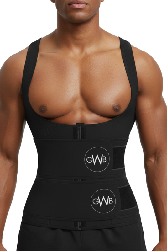 GWB Men’s Thermo-Sculpt Sweat Vest – Core Snatch, Sweat & Define for Gym & Daily Wear