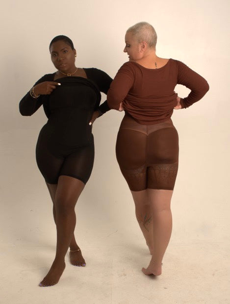 SKxN Luxe Built-in Shapewear Long Sleeves 360 Shaping Ribbed Tummy Control Dress