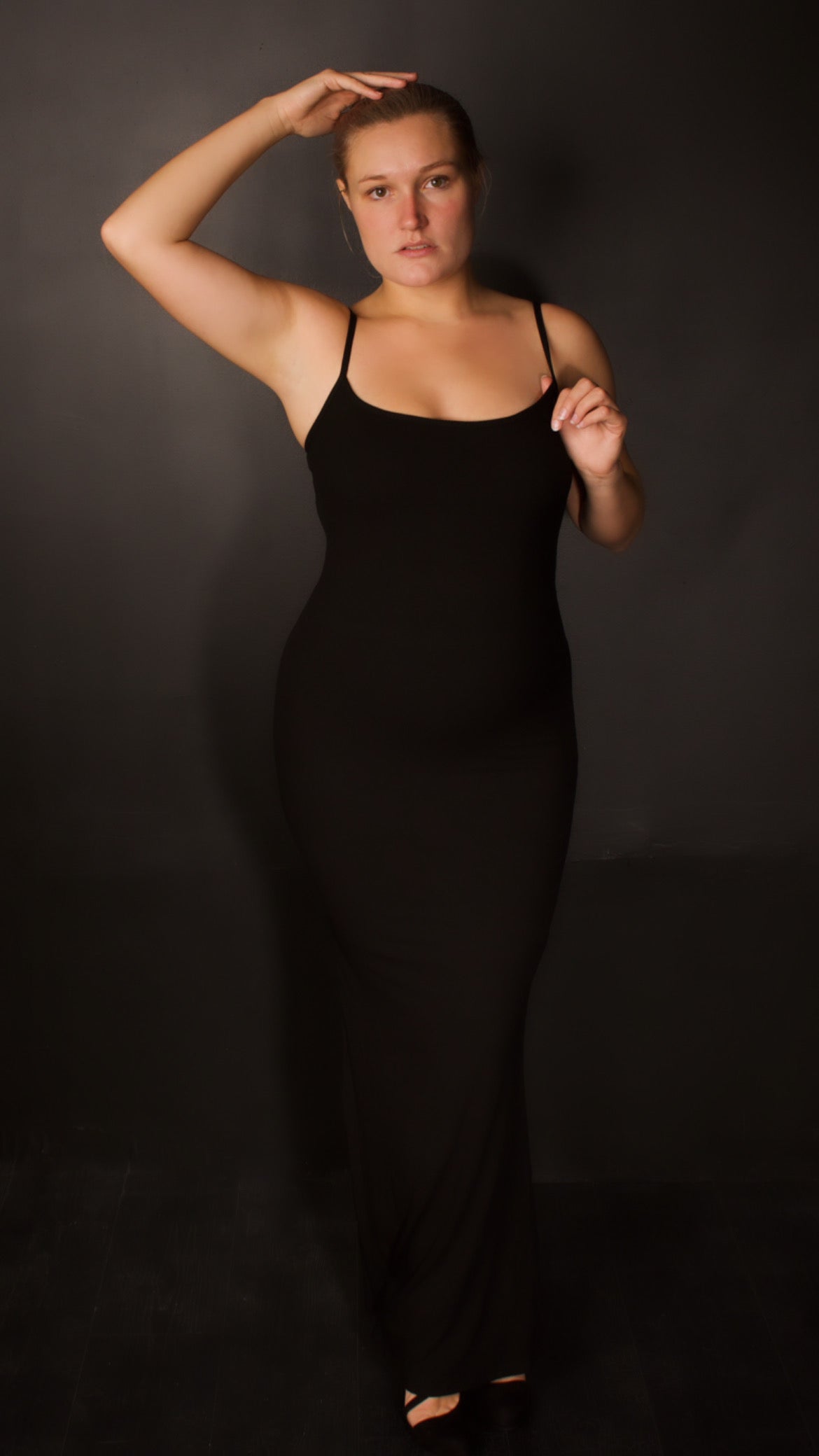 SkxN Luxe Built-in Shapewear Dress Shaping Sleeveless Summer Maxi Dress