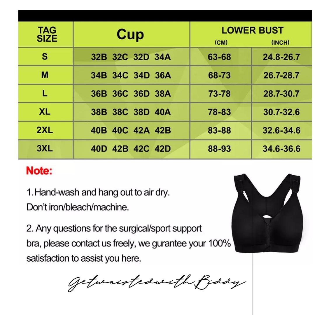 Front Zipper Bra