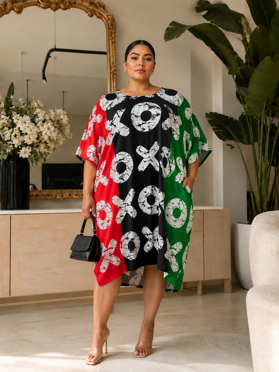 GWB XOXO Luxe Oversized Kaftan Dress | Plus Size Resort Wear & Holiday Short Dress