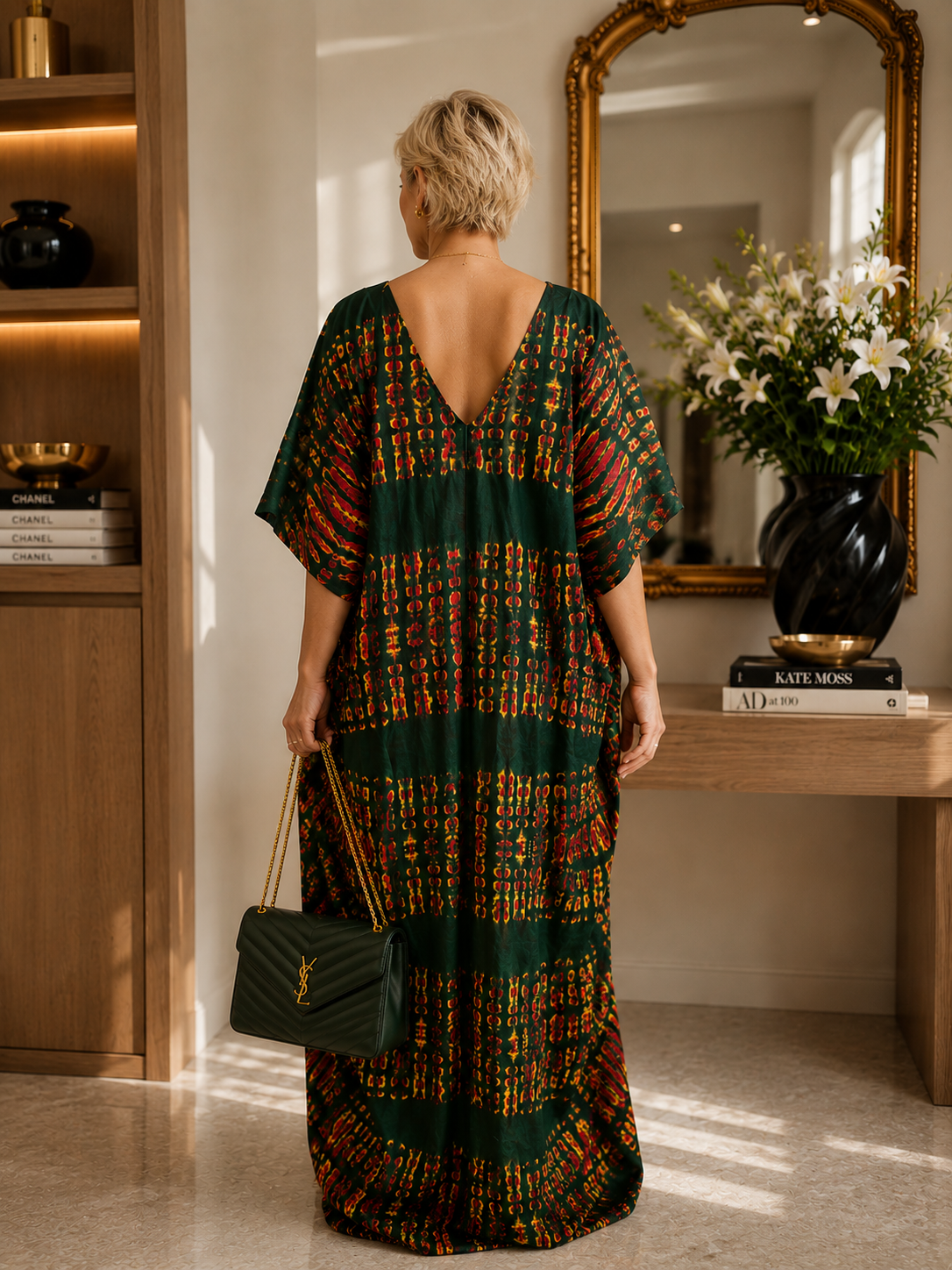 Rich Aunty Emerald Luxe African Boubou Kaftan Maxi Dress – One Size UK 8-14