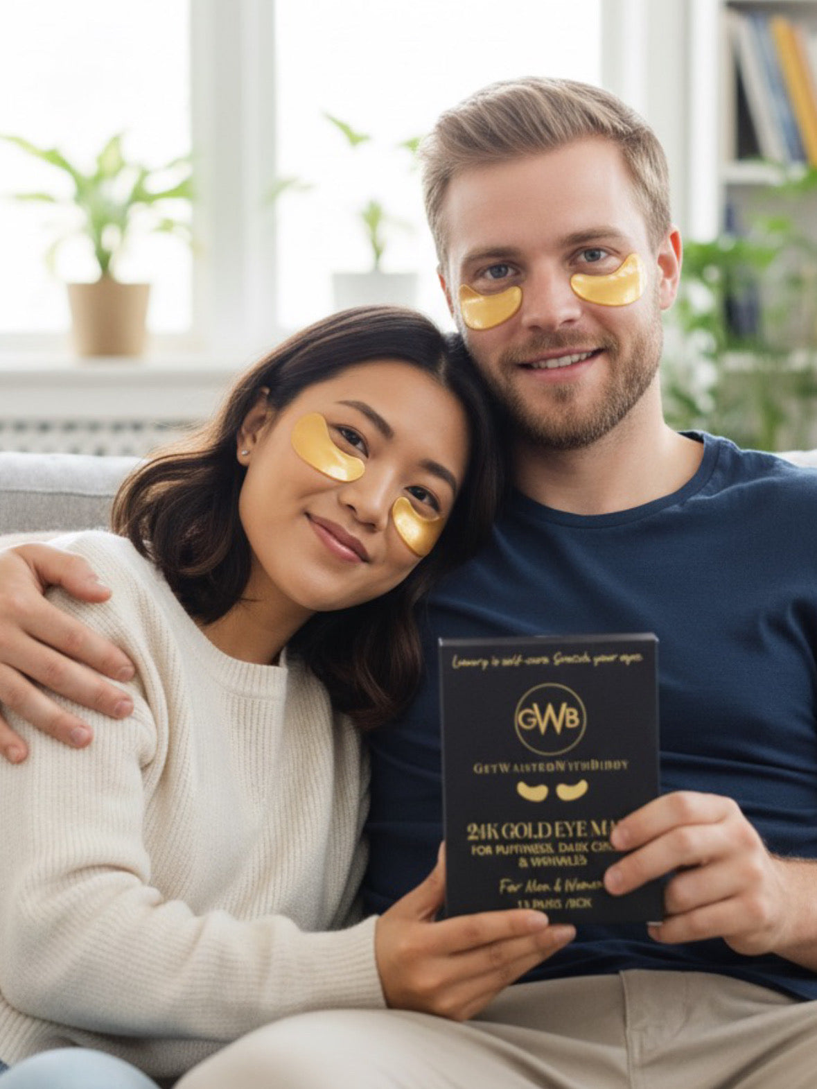 GWB Beauty 24K Eye Glow Patches, AuraGlow 24K Eye Mask