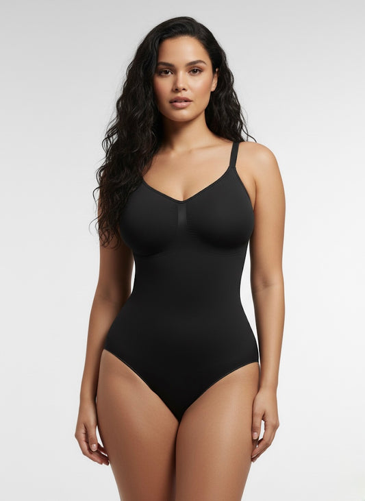 GWB AuraSnatch Tummy Control Butt Lift Seamless Shapewear Bodysuit Black
