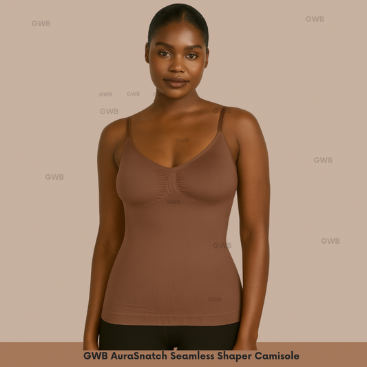 NEW! GWB AuraSnatch Tummy Control Seamless Camisole Top Black