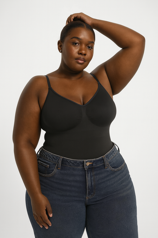 NEW! GWB AuraSnatch Tummy Control Butt Lift Seamless Bodysuit Black