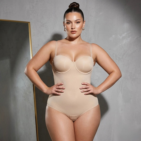 Snatch me Bodysuit - Tummy Control Padded Bra Butt Lifting Adjustable Strap