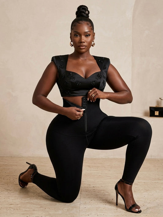 NEW! Seamless High Waist Tummy Control Leggings – Adjustable Capri Length