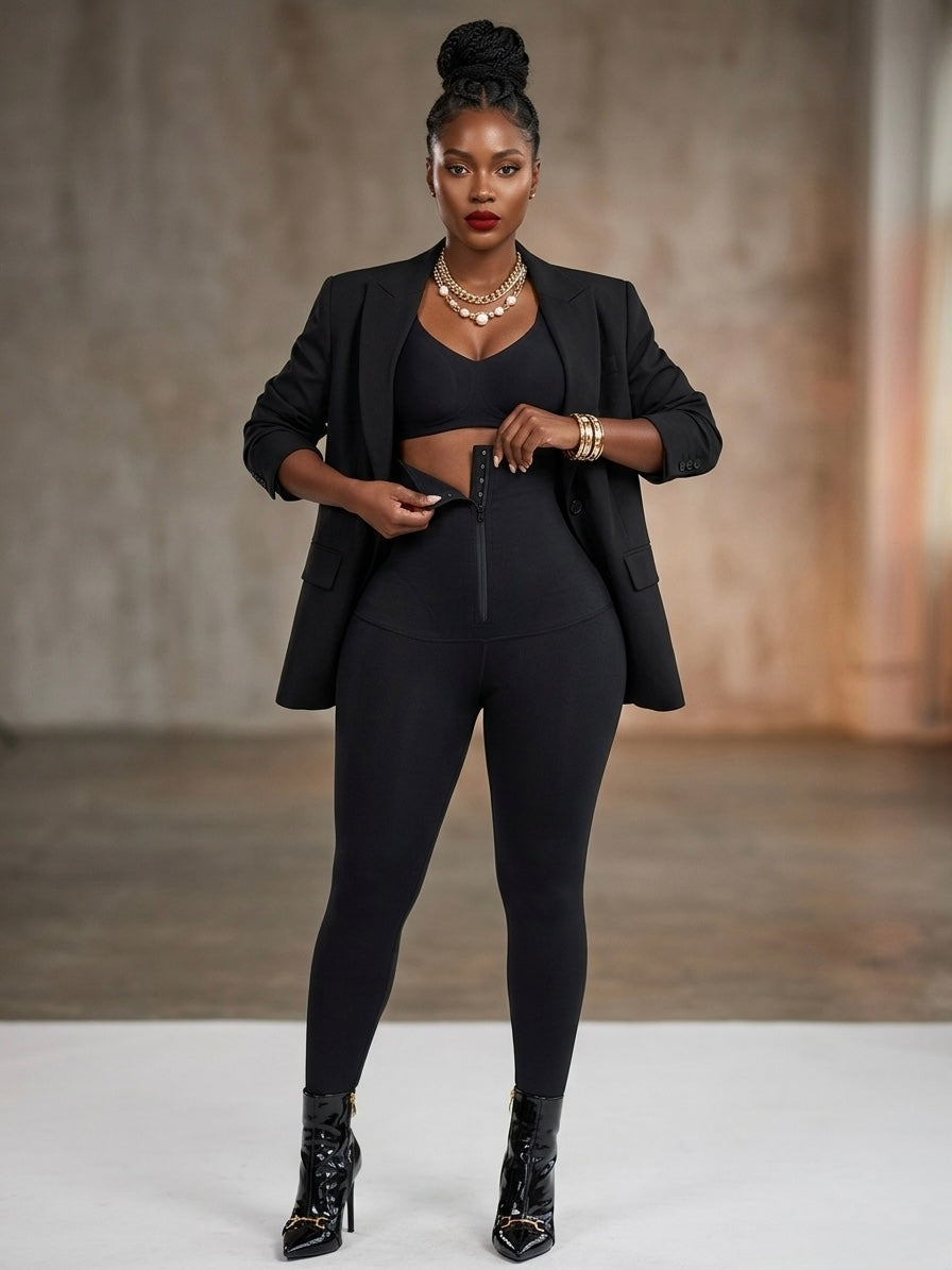 NEW! Seamless High Waist Tummy Control Leggings – Adjustable Capri Length