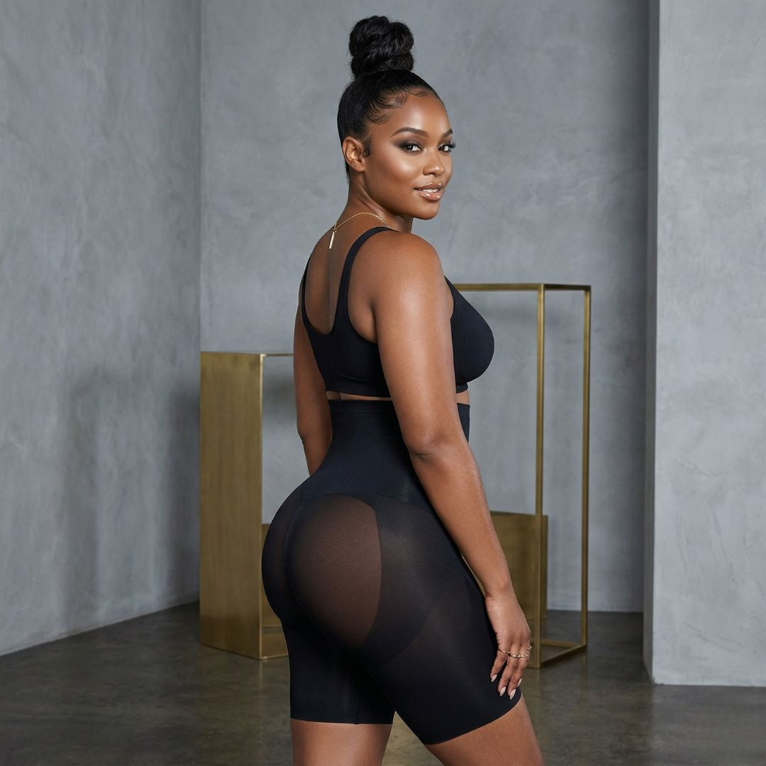 Nude SkxN Luxe High Waist Tummy Control Butt Lift Seamless Anti-Chaffing Shapewear Short