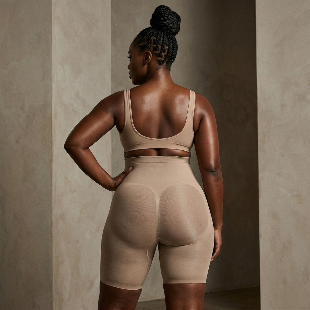 Nude SkxN Luxe High Waist Tummy Control Butt Lift Seamless Anti-Chaffing Shapewear Short