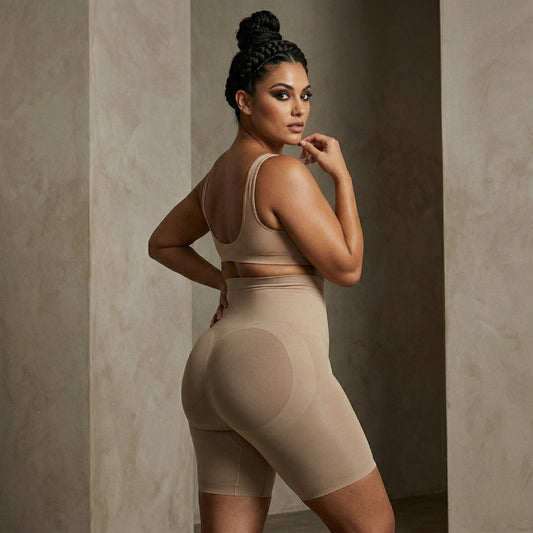 Nude SkxN Luxe High Waist Tummy Control Butt Lift Seamless Anti-Chaffing Shapewear Short