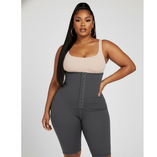 GWB Grey High Waisted Tummy Control Butt Lift Shapewear Short