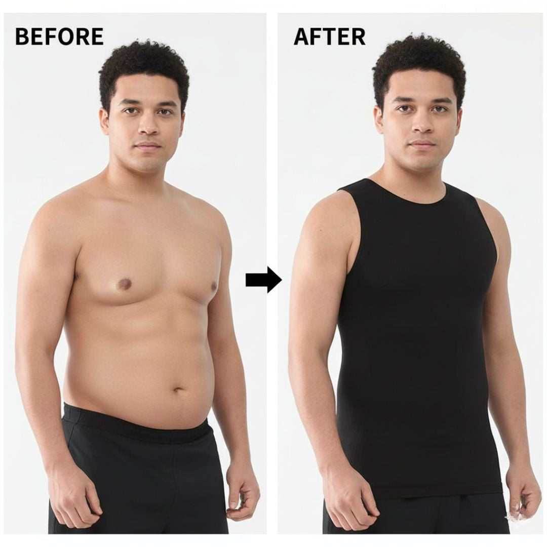 GWB Men Seamless Shapewear Compression Tummy Control Tank Top