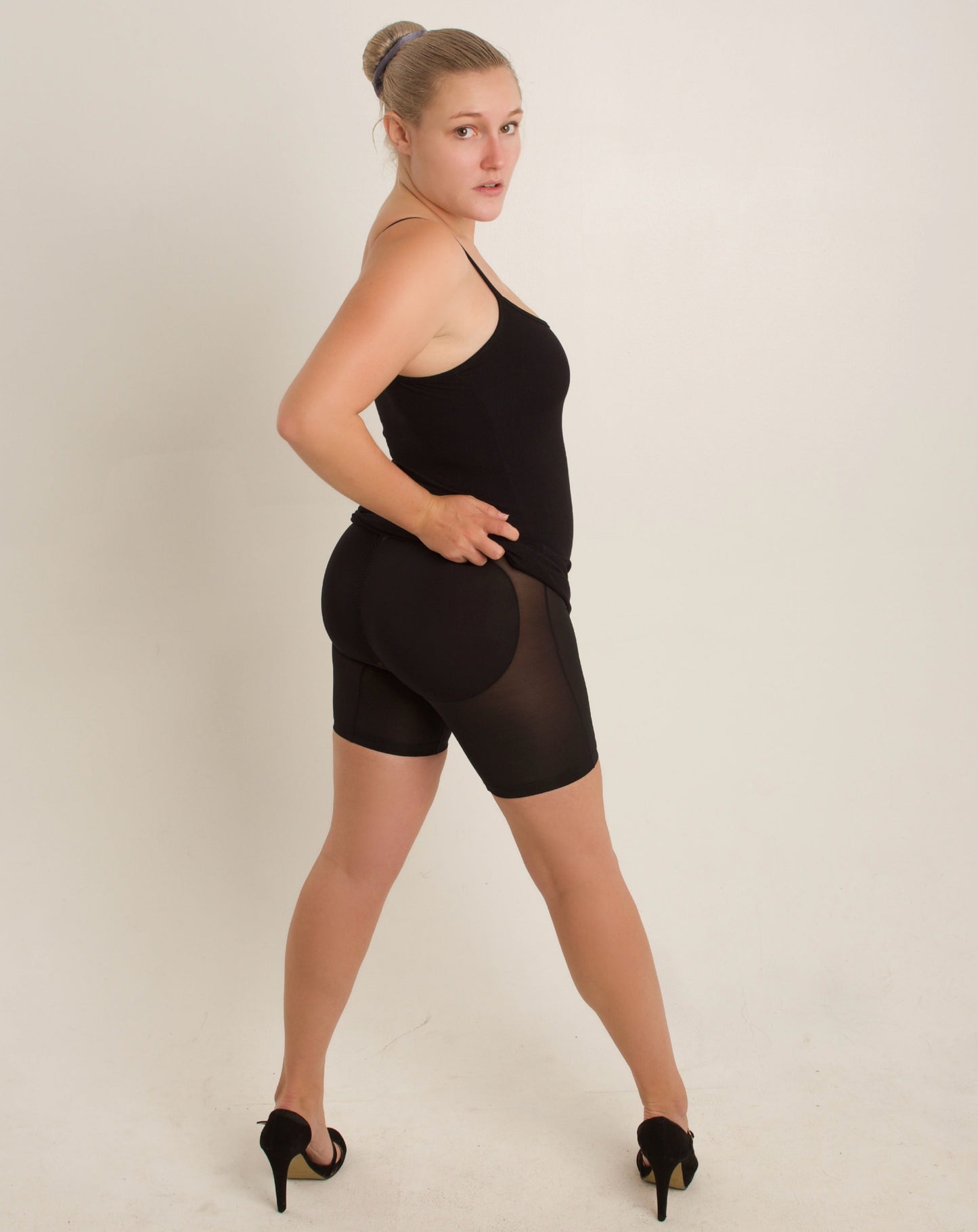 SKxN Luxe Built in Shape-wear Summer Short Dress - Black