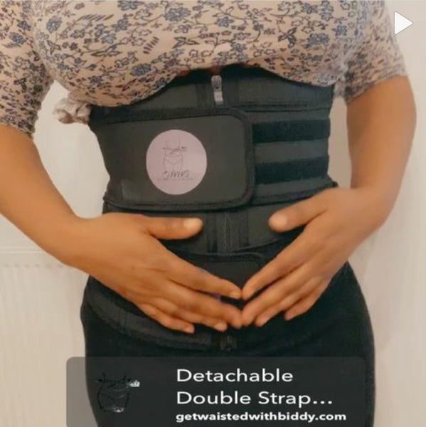 Detachable Double Strap Waist Trainer Waist Trimmer Waist Shaper Corset Girdle GetwaistedwithBiddy LTD